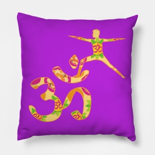 Yellow OM YOGA Pillow