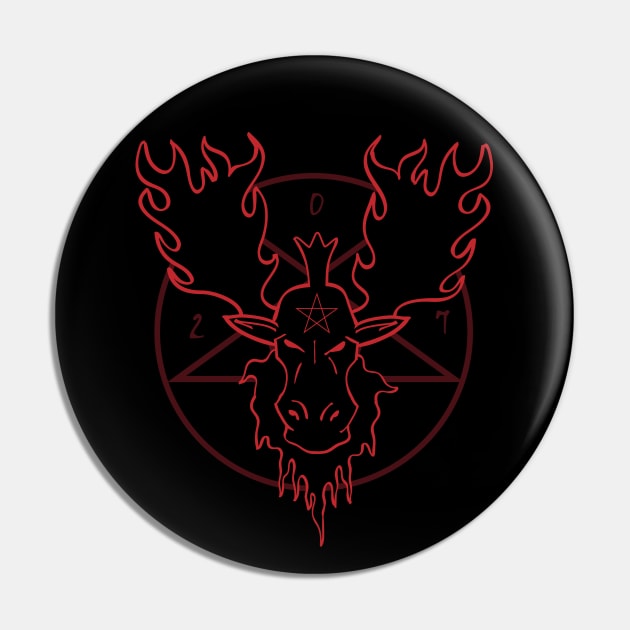 Satanic Moose Pin by moneybagswayne