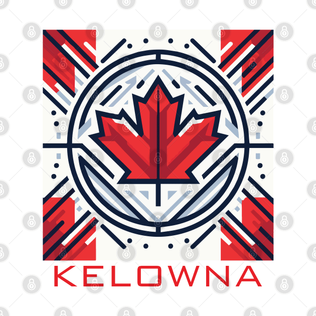 Kelowna BC Canada Flag by Heartsake