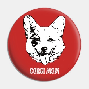 Corgi Mom Corgi Design Pin