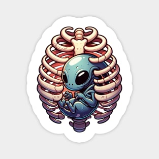 Cute Alien Inside Magnet