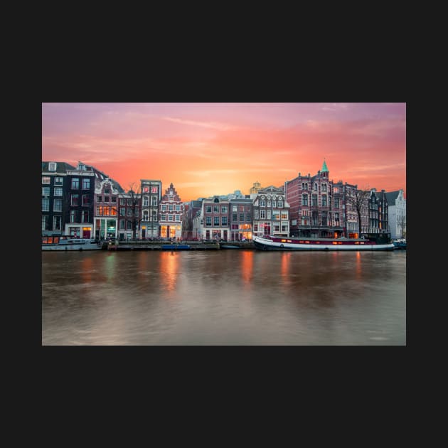 Sunset Amsterdam Skyline by casualism