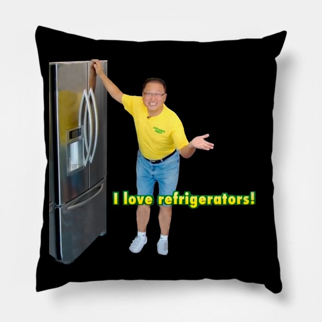 I love refrigerators Meme Pillow by Lukasking Tees