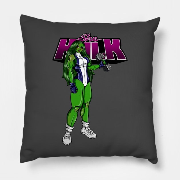 She-Hulk Pillow by MauryAraya316