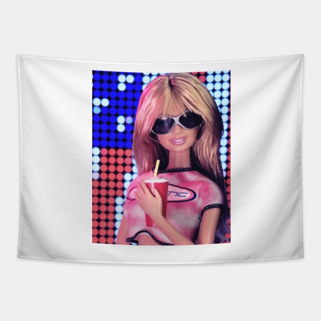 Barbie - American pink flag - Barbie - Tapestry