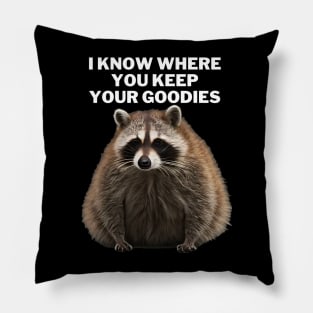 fat raccoon Pillow