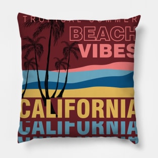 California beach Tropical typography Pillow