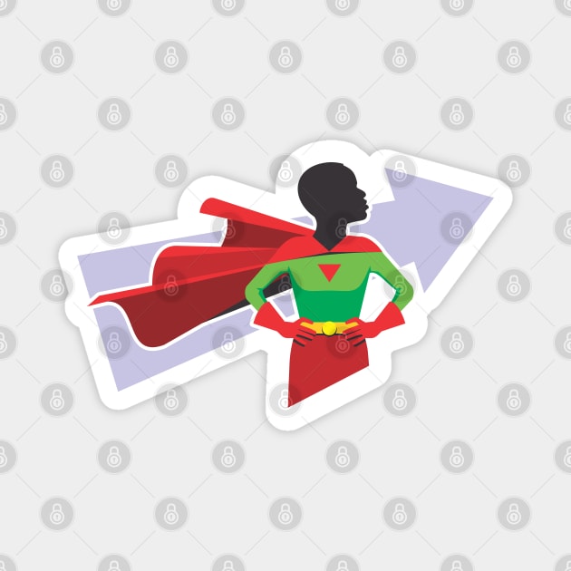 Young Superhero - Comic Book Magnet by Vector-Artist