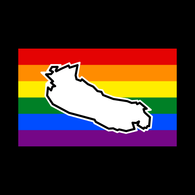 Gabriola Island Pride - Rainbow Pride Flag - LGBTQ - Gabriola Island by Bleeding Red Pride