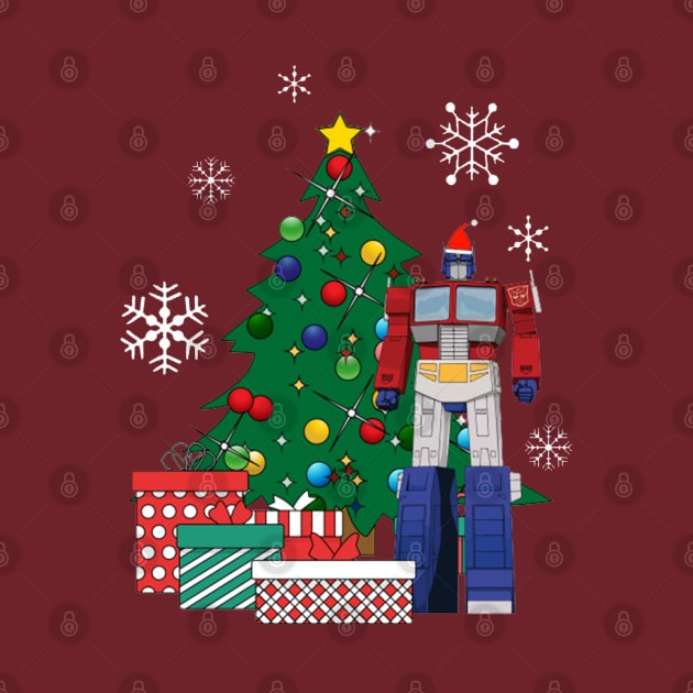 Optimus Prime Around The Christmas Tree by millustrationsbymatt