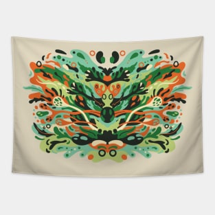 Rorschach Test Green Tapestry