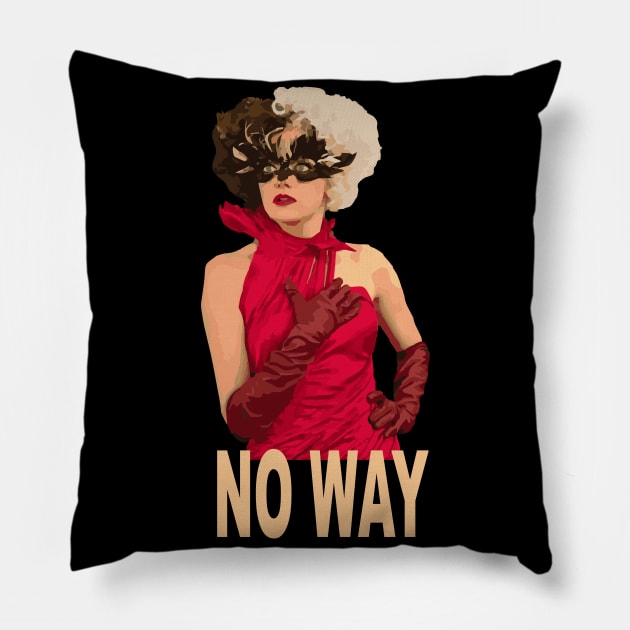 NO WAY! Cruella Pillow by Evgenija.S