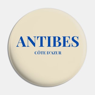 Antibes Côte d'Azur French City Name Text Pin