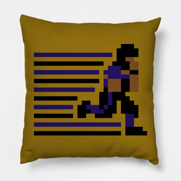 Tecmo Running Back - Baltimore Pillow by The Pixel League