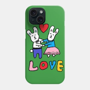 love bunny, rabbits, hand drawing Phone Case