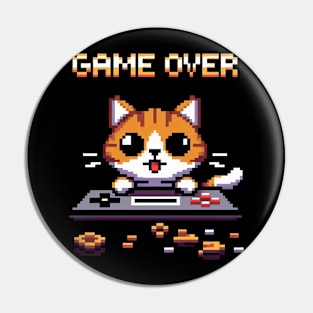 Game Over Cat Pin