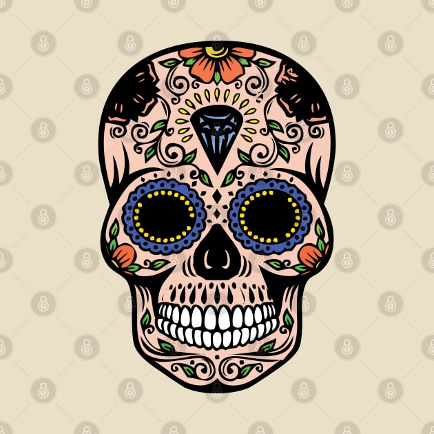 Mexican skull in retro colors by SamridhiVerma18