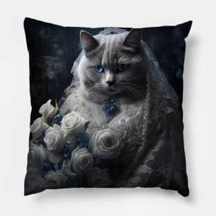 Bridal British Shorthair Pillow