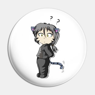 Fat Neko Confused Pin