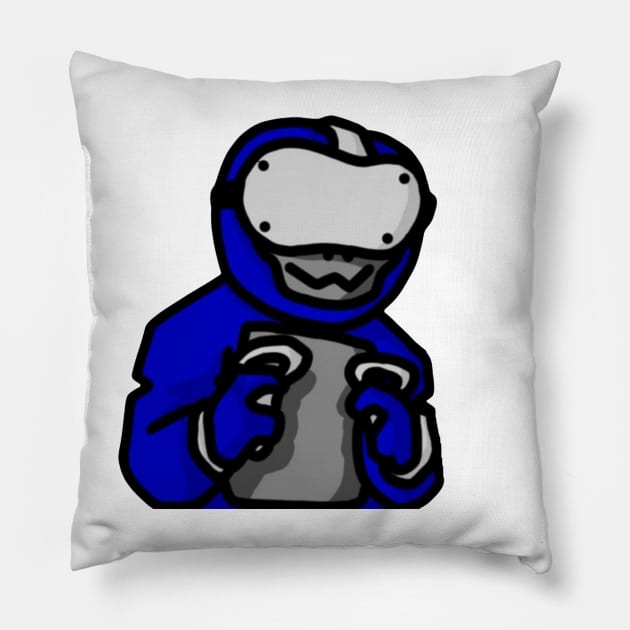 Little Creature Playing Virtural Reality Pillow by VRMonkeyz