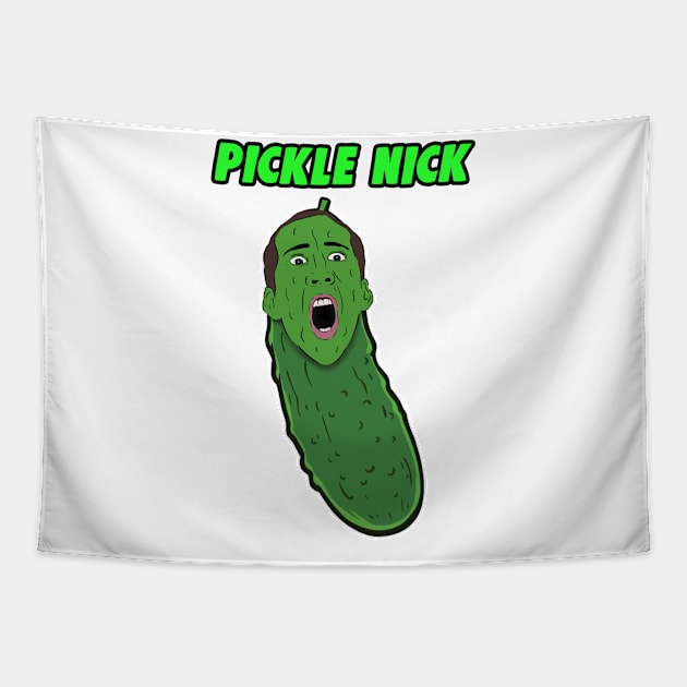 Picolas Cage - Nicolas Cage Pickle Nick Tapestry by Barnyardy