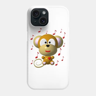 Cute Musical Monkey Phone Case