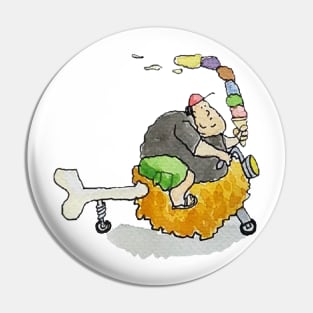 Mike Mulligan and his KFC scooter Pin