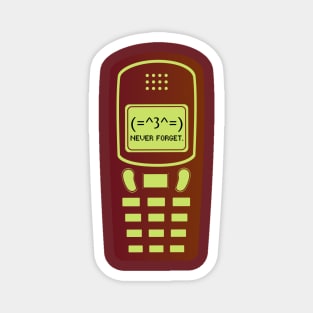 NEVER FORGET 90s RETRO VINTAGE MOBILE CELLPHONE Magnet