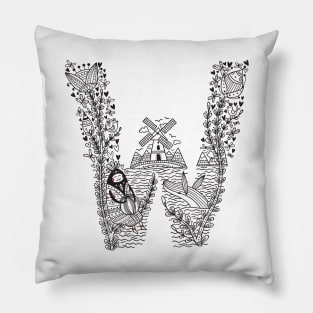 Letter W (Buu&Luu Alphabet) Pillow