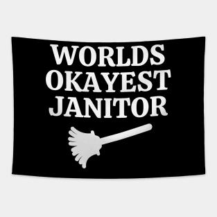 World okayest janitor Tapestry