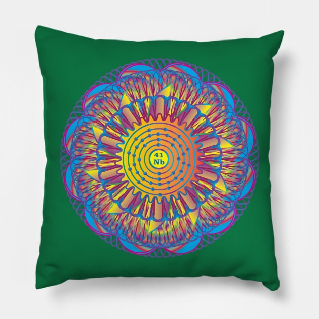 Niobium Ornament Pillow by Storistir