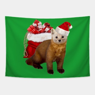 Xmas Pine Marten Tapestry