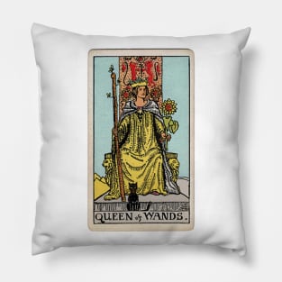 Queen of Wands Tarot Pillow