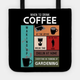 Drink Coffee Everytime im thinking of gardening Tote