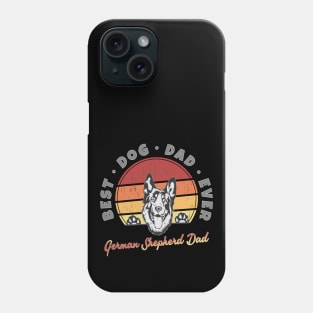 German Shepherd Dad Retro Sunset Phone Case