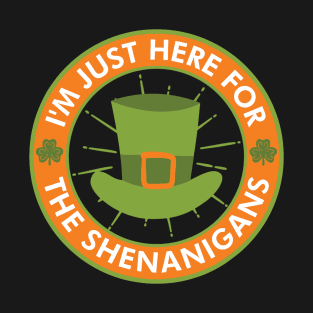 St Patricks Day Shenanigans Hat Shamrock T-Shirt