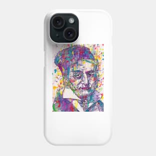 CARL FRIEDRICH GAUSS watercolor and ink portrait Phone Case