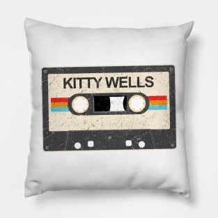 kurniamarga vintage cassette tape Kitty Wells Pillow