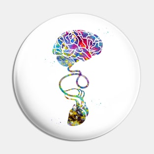 Brain and Heart Pin