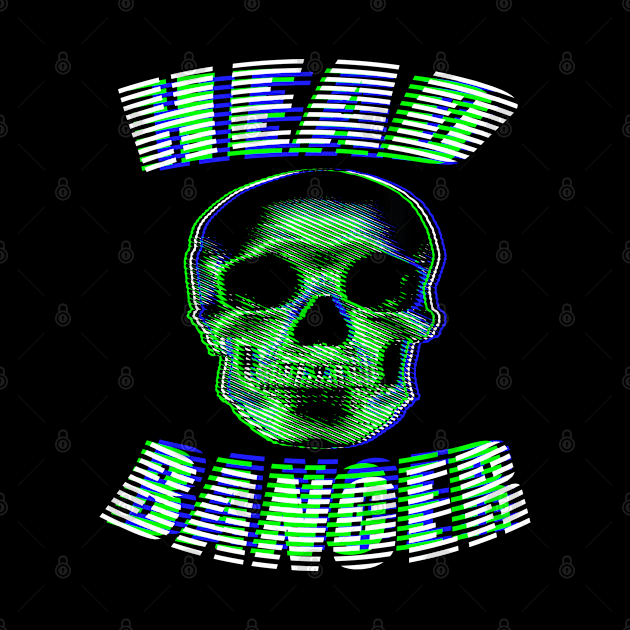 Head Banger Skull Headbanger by BIGUP