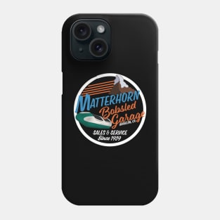 Matterhorn Bobsled Garage - White Circle For Darker Fabrics Phone Case