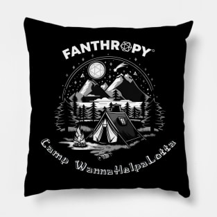 Camp WannaHelpaLotta B&W Pillow