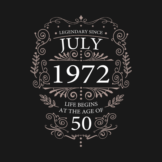 July 1972 birthday saying by HBfunshirts