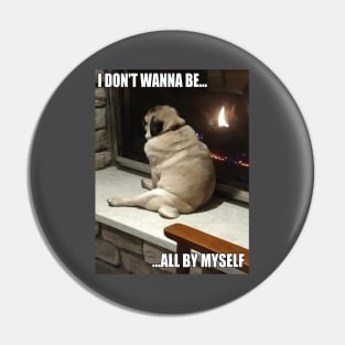 sad pug Pin