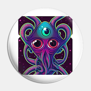 Cosmic octopus Pin