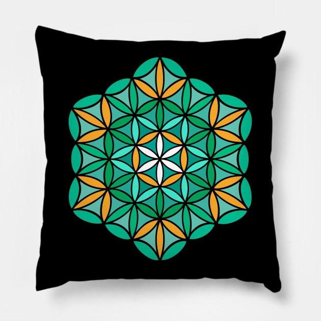 Flower of life Pillow by CelestialStudio