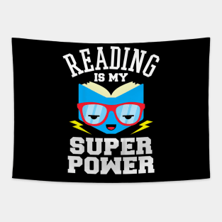 Reading is my  Fun Cute Book Hero Tapestry