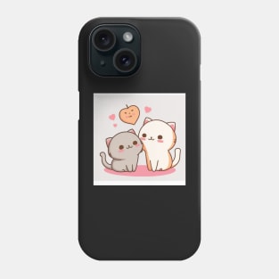 Mochi peach cat and Goma Phone Case