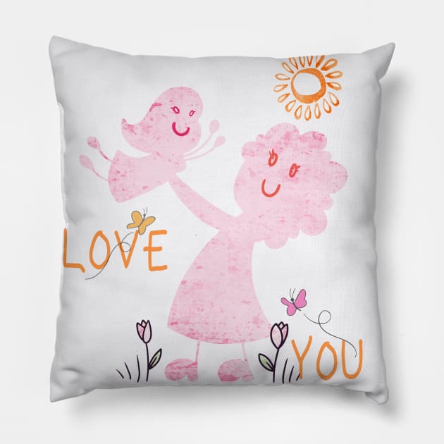 Je t'aime ma maman Pillow by tiskatine