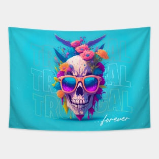 Tropical Skull Forever Tapestry